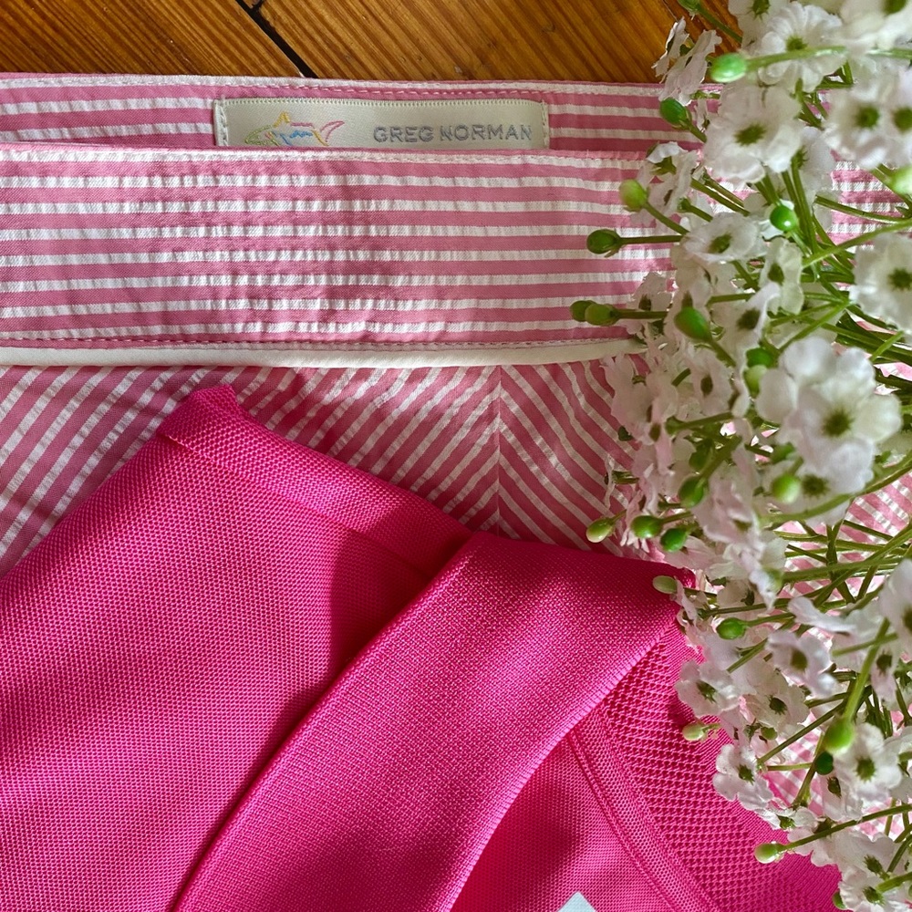 NWT Greg Norman Perfect Fit Seersucker Golf Skirt